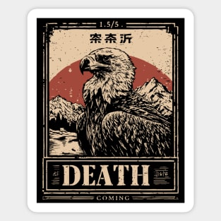 Death's Vulture - Vintage Gothic Wildlife Art Sticker